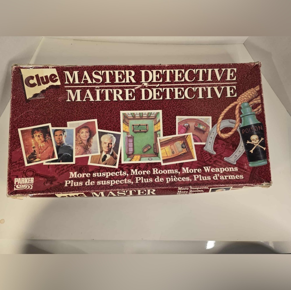 Clue Master Detective 1988 Parker Brothers Board Game 100% Complete Vintage